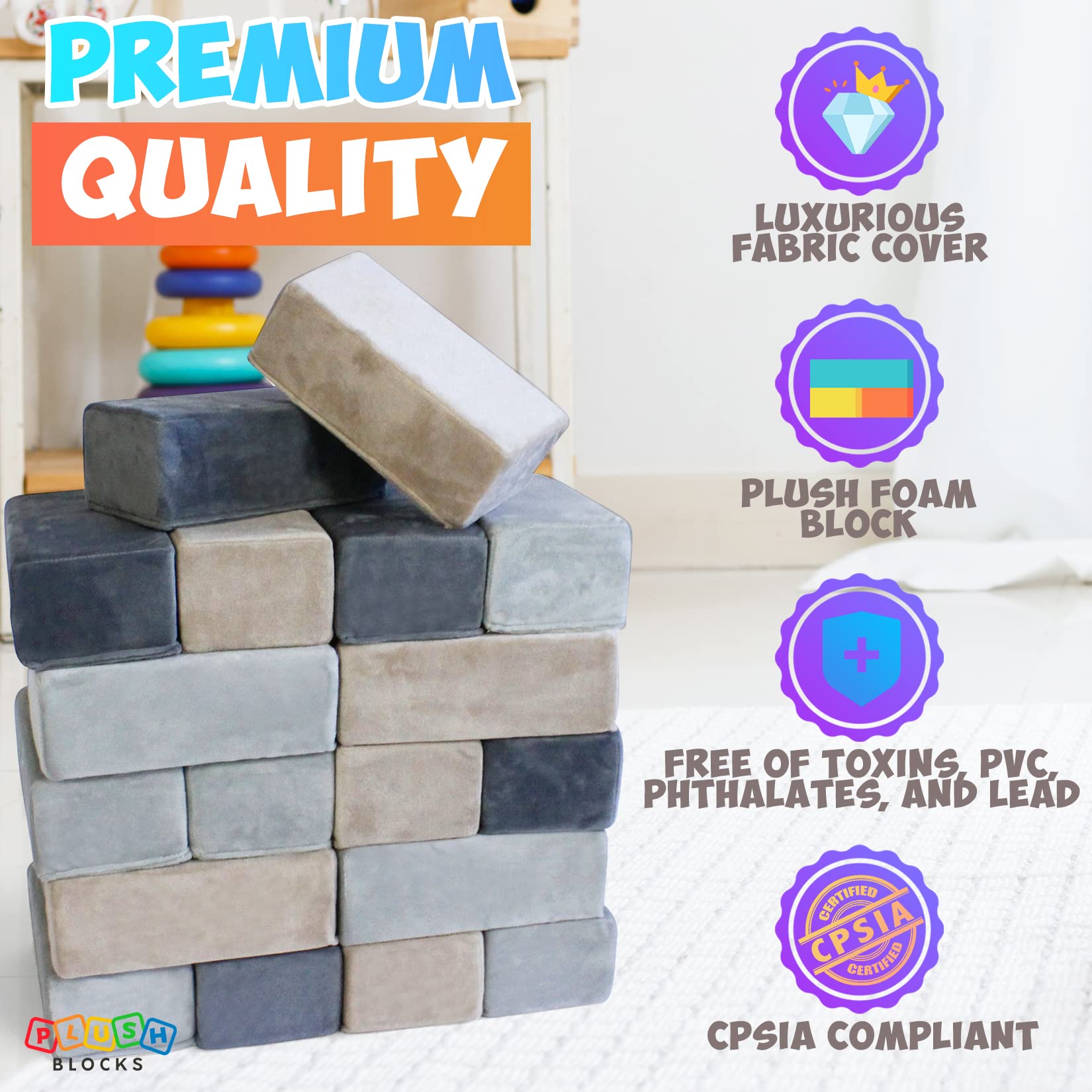 Amazon.com: Plush Blocks - The Original Premium Plush Building